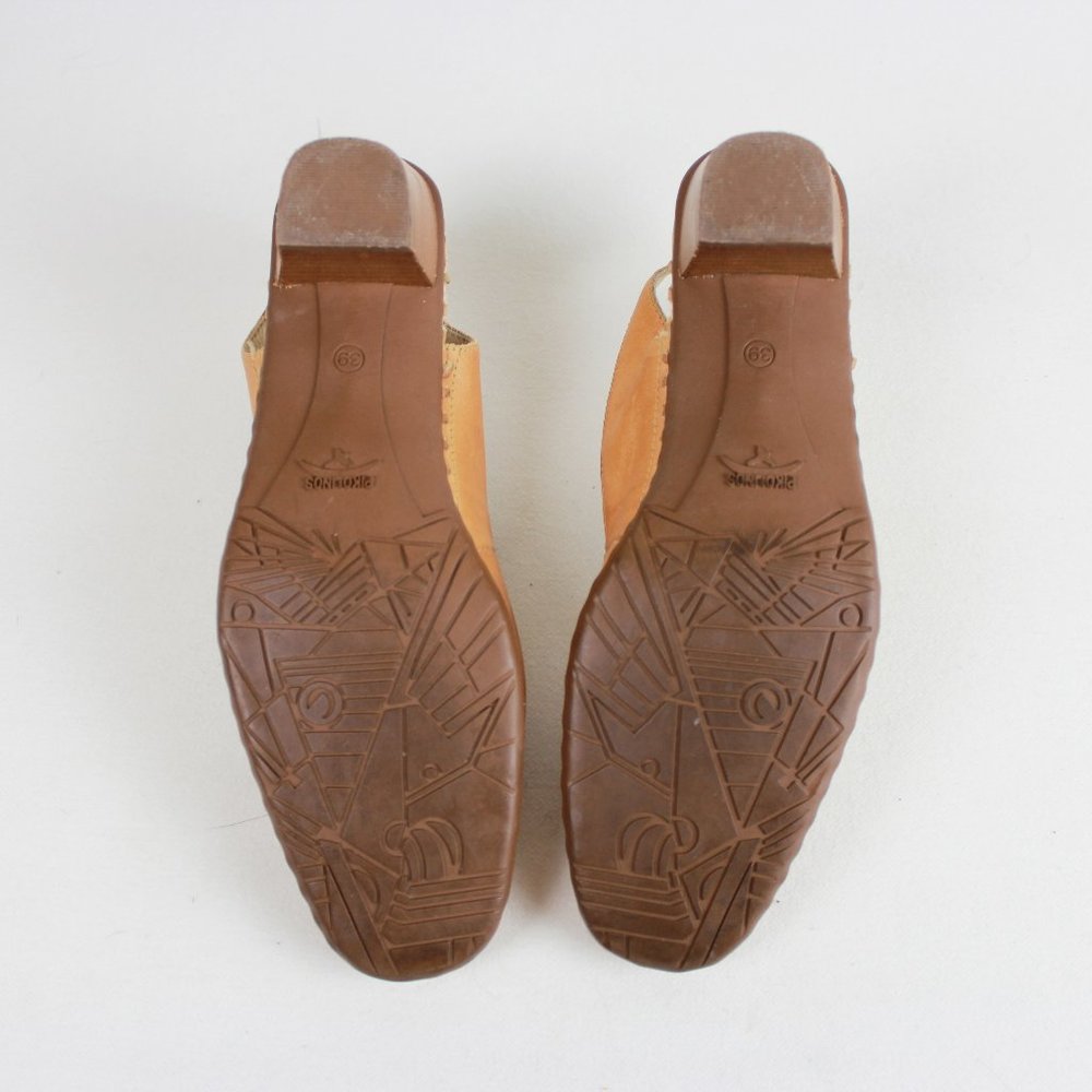 Pikolinos Tan Floral Pattern Sling-back Leather Shoes - Picture 9 of 14